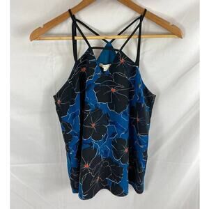 cooper & ella floral sleeveless blouse size small